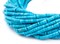 The Bead Chest Blue Turquoise Afghan Cylinder Beads 2mm Afghanistan Gemstone 14.5 Inch Strand